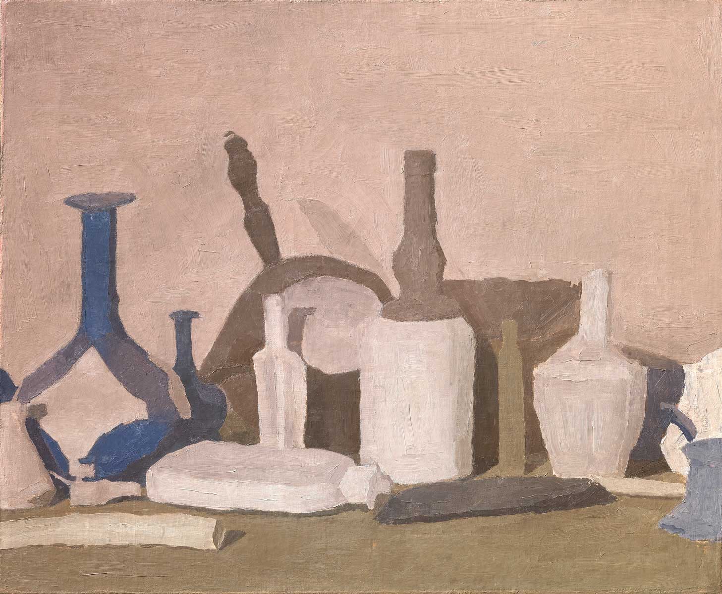 Giorgio Morandi, Natura morta (Natura morta di oggetti in viola), olio su tela, cm. 61,8 x 76,3, 1937