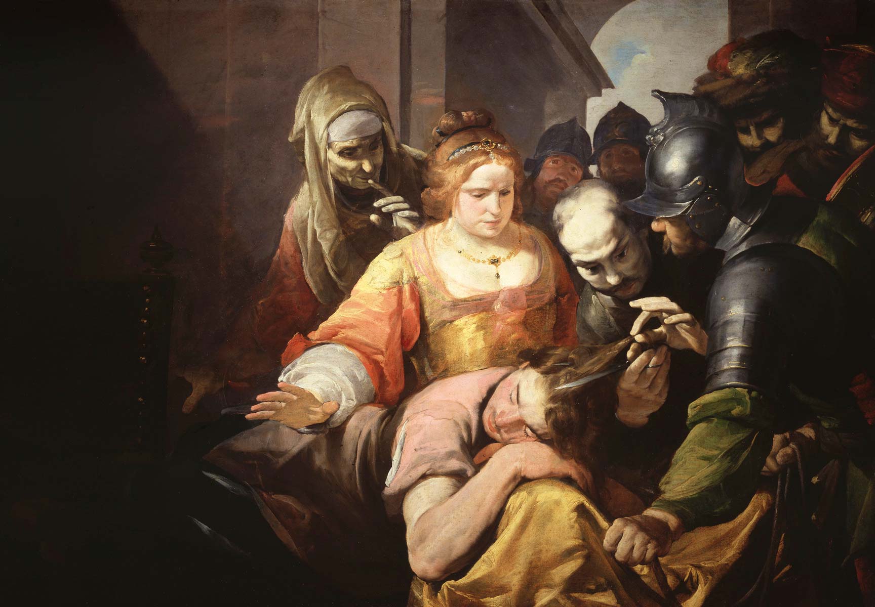 Gioacchino Assereto, Sansone e Dalila, olio su tela, cm 112 x 162